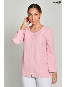 Chaqueta curvas m/l microfibra rosa