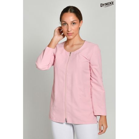 Chaqueta curvas m/l microfibra rosa