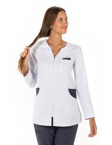 Chaqueta m/l microfibra contraste azul