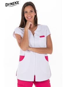 Chaqueta microfibra contraste fucsia Dyneke