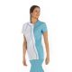 Chaqueta mujer microfibra asimetrica porcelana