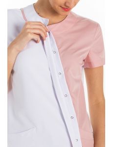 Chaqueta mujer asimetrica rosa