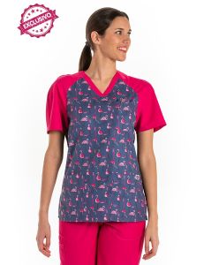 Blusón microfibra estampado flamencos