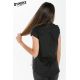 Chaqueta mujer asimetrica negra