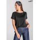 Camiseta negra crepe