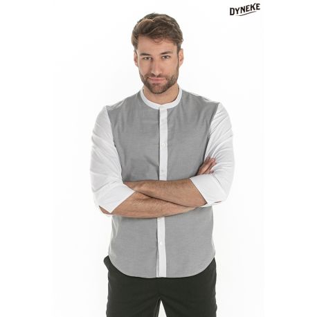 Camisa hombre manga 3/4 gris