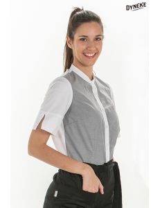 Camisa mujer manga corta gris