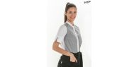 Camisa mujer manga corta gris