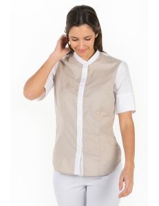 Camisa mujer manga 3/4 beige