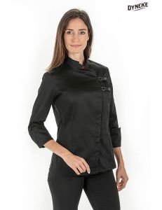 Chaqueta hebilla mujer negra