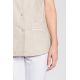 Chaqueta para sanidad, estética y comercio escote alto beige Dyneke