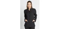 Chaqueta básica con cuello mao negra