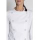 Chaqueta para hostelería sin cuello blanca