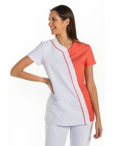 Chaqueta mujer asimetrica coral