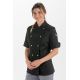 Chaqueta para cocinera manga 3/4 negra dyneke