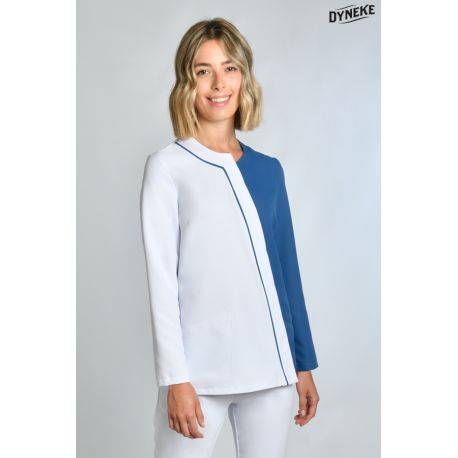 Chaqueta mujer mcfb m/l asimetrica azul