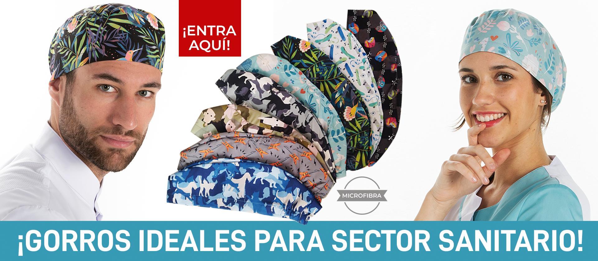 BANNER GORROS SANITARIOS MICROFIBRA
